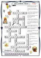 Vorschau - Arbeitsblätter - Kreuzworträtsel - Die Passion und Auferstehung Jesu / Jesus Christus mit Lösung - Deckblatt
