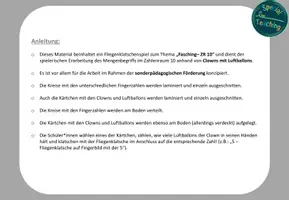 Vorschau - Fördermaterial/Inklusion - Fliegenklatschenspiel: Luftballons zählen / ZR 10 - Seite 1