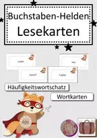 Vorschau - Fördermaterial/Inklusion - Buchstaben-Helden: Lesekarten auf Wortebene - Deckblatt