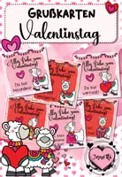 Vorschau - Bildkarten - Grußkarten zum Valentinstag (Lama-Design) - Deckblatt