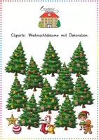 Vorschau - selbst erstellte Cliparts/Grafiken - Cliparts: Weihnachtsbäume mit Dekoration - Deckblatt