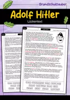 Vorschau - Arbeitsblätter - Adolf Hitler Lückentext - Berühmte Persönlichkeiten - Deckblatt