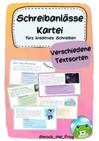 Vorschau - Aufgabenkarten - Schreibanlässe-Kartei fürs kreative Schreiben - Deckblatt