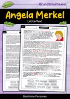 Vorschau - Arbeitsblätter - Angela Merkel Lückentext - Berühmte Persönlichkeiten - Deckblatt