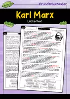 Vorschau - Arbeitsblätter - Karl Marx Lückentext - Berühmte Persönlichkeiten - Deckblatt