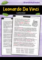 Vorschau - Arbeitsblätter - Leonardo Da Vinci Lückentext - Berühmte Persönlichkeiten - Deckblatt