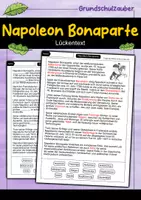 Vorschau - Arbeitsblätter - Napoleon Bonaparte Lückentext - Berühmte Persönlichkeiten - Deckblatt