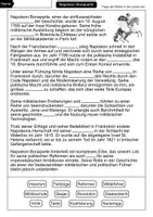 Vorschau - Arbeitsblätter - Napoleon Bonaparte Lückentext - Berühmte Persönlichkeiten - Seite 1
