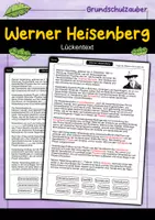Vorschau - Arbeitsblätter - Werner Heisenberg Lückentext - Berühmte Persönlichkeiten - Deckblatt