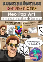 Vorschau - Präsentationen/Tafelbilder - Kunst - Romero Britto - Neo-Pop-Art Erklärpräsentation - Deckblatt