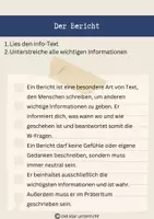 Vorschau - Arbeitsblätter - Zeitung -> Merkmale von Berichten und Berichte schreiben - Seite 2