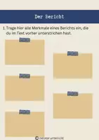 Vorschau - Arbeitsblätter - Zeitung -> Merkmale von Berichten und Berichte schreiben - Seite 3