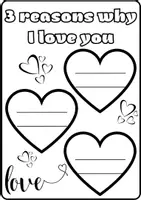 Vista previa - Manualidades / Dibujos para colorear - SAN VALENTIN: THREE REASONS WHY/TRES RAZONES - página 2