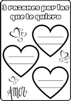 Vista previa - Manualidades / Dibujos para colorear - SAN VALENTIN: THREE REASONS WHY/TRES RAZONES - página 3