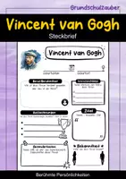 Vorschau - Arbeitsblätter - Vincent van Gogh Steckbrief - Deckblatt