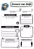 Vorschau - Arbeitsblätter - Vincent van Gogh Steckbrief - Seite 1