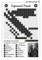 Vorschau - Arbeitsblätter - Sigmund Freud Suchsel - Buchstabengitter - Seite 2
