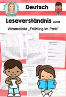 Vorschau - Stationenlernen - Leseverstehen | Lesen und verstehen | Leseverständnis | Frühling / Deutsch - Deckblatt