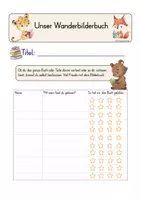 Vorschau - Aufgabenkarten - Deutsch: Unser Wanderbilderbuch - Vorlage für Klassen - Deckblatt