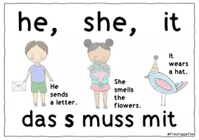 Vorschau - Poster - "He, she, it - das s muss mit" Englisch Poster FrauCuppaTea - Seite 1