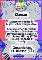 Vorschau - Klassenarbeiten - Klausur Geschichte – Französische Revolution Karikatur - Deckblatt