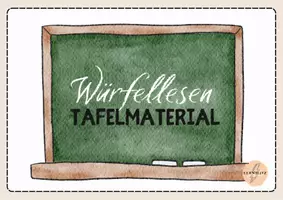 Vorschau - Präsentationen/Tafelbilder - Würfellesen- Tafelmaterial für das Leseband/ Leseförderung - Deckblatt