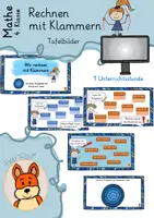 Vorschau - Präsentationen/Tafelbilder - Rechnen mit Klammern - digitale Tafelbilder - Mathe Klasse 4 - Deckblatt