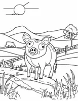 Vorschau - Mal- und Bastelvorlagen - 50 Ferkel- & Schweine-Ausmalbilder - Seite 2