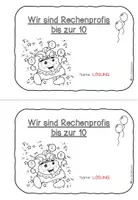 Vorschau - Arbeitsblätter - Wiederholungsheft "Wir sind Rechenprofis bis zur 10" mit den Knuffies - Seite 1