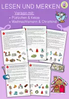 Vorschau - Arbeitsblätter - Lesen und merken, Weihnachtszeit - Deckblatt