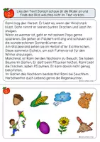 Vorschau - Arbeitsblätter - Lesen und merken, Herbst - Seite 3