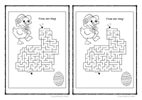 Vorschau - Arbeitsblätter - Osterbuch, Osterheft, Übungen Ostern, Activitybook, Rätsel, Malen, Arbeitsheft #zweifürzwei - Seite 3