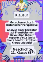Vorschau - Klassenarbeiten - Klausur Französische Revolution | Karikatur Quellenanalyse - Deckblatt