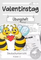 Vorschau - Arbeitsblätter - "Du bist mein Valentin!" Übungsheft zum Valentinstag | Klasse 2 - Deckblatt