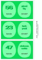 Vorschau - Spiele - Sayılar (0-100), ... bende, ... kimde? Oyunu (Zahlen auf Türkish, ich habe / wer hat Spiel) - Deckblatt
