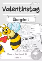 Vorschau - Arbeitsblätter - "Du bist mein Valentin!" Übungsheft zum Valentinstag | Klasse 1 - Deckblatt