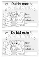Vorschau - Arbeitsblätter - "Du bist mein Valentin!" Übungsheft zum Valentinstag | Klasse 1 - Seite 1