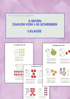 Vorschau - Arbeitsblätter - FREEBIE Zahlen schreiben: 1-10 Ziffern und Zahlwort (1.Kl) - Deckblatt