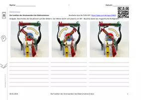 Vorschau - Arbeitsblätter - Die Funktion des Stromwenders bei Elektromotoren - Seite 1