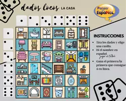 Vista previa - Juegos / Gamificación - Dados locos la casa - Español - ELE - página 1
