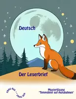Vorschau - Arbeitsblätter - Leserbrief Stellungnahme Tempolimit + Musterlösung Formulierungshilfe - Deckblatt