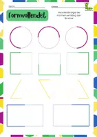Vorschau - Arbeitsblätter - Geometrische Formen zeichnen 🟡🔺🟥🟩 - Deckblatt