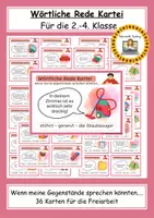 Vorschau - Fördermaterial/Inklusion - Wörtliche Rede: Freiarbeitskartei 2.-4. Klasse - Deckblatt