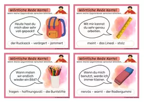 Vorschau - Fördermaterial/Inklusion - Wörtliche Rede: Freiarbeitskartei 2.-4. Klasse - Seite 2