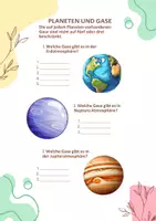 Vorschau - Arbeitsblätter - Sonnensystem: Planeten, Jupiter, Mond, Gase (PDF + Word) - Seite 2
