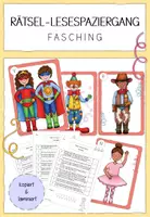 Vorschau - Arbeitsblätter - Rätsel-Lesespaziergang - Fasching für Klasse 2-3 - Deckblatt