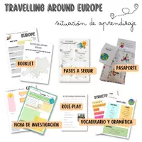 Vista previa - Unidades / Secuencias / Situaciones de Aprendizaje - Travelling around Europe. TRAVEL AGENCY - Portada