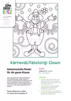 Vorschau - Mal- und Bastelvorlagen - Kooperativ: Clown-Poster für Karneval *5fach differenziert* - Seite 2
