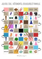Vista previa - Juegos / Gamificación - JEU DE L'OIE VÊTEMENTS, FAMILLE, COULEURS (FRANCÉS) FLE - Portada