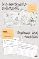 Vorschau - Arbeitsblätter - Die griechische Götterwelt - Nacherzählung - Orpheus und Euridike - Deckblatt